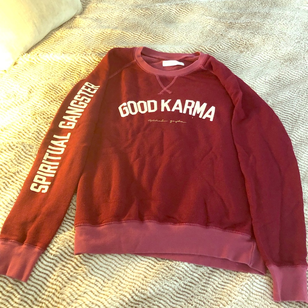 Spiritual gangster sweatshirt.